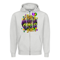Dove Grey its mardi gras yall Zipper Hoodie - CowGirlArtShop