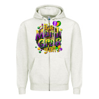 Oatmeal Heather its mardi gras yall Zipper Hoodie - CowGirlArtShop