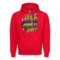 Red its mardi gras yall Zipper Hoodie - CowGirlArtShop