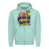 Seafoam its mardi gras yall Zipper Hoodie - CowGirlArtShop