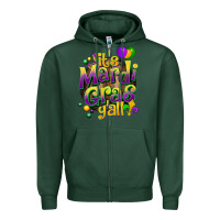 Sports Green its mardi gras yall Zipper Hoodie - CowGirlArtShop