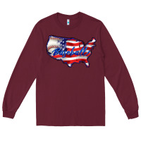 Usa Flag Baseball Long Sleeve Tee | Teevron