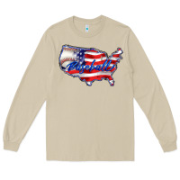 Mushroom usa flag baseball Long Sleeve Tee - BarkalooDesign