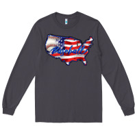 Smoke usa flag baseball Long Sleeve Tee - BarkalooDesign