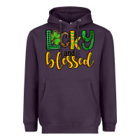 Plum St. Patrick's Lucky and blessed Heavyweight Hoodie - OliviaCreatesArt