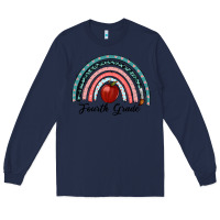 Navy fourth grade rainbow Long Sleeve Tee - RanaPortraitStore