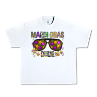 White Mardi gras dude Urban Heavy Tee - BundleAndBundleShop