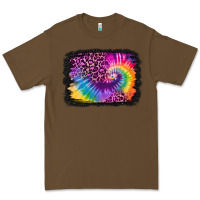 Cacao tie dye leopard glitter background Premium Tee - Jasminsmagicworld