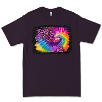 Plum tie dye leopard glitter background Premium Tee - Jasminsmagicworld
