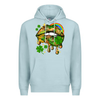 Blue Mist St. Patrick's Day lips Premium Hoodie - HowdyJamesFarm