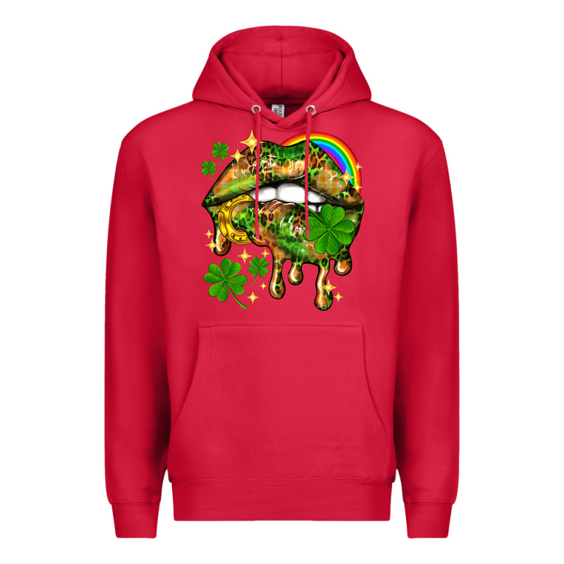 St. Patrick's Day Lips Premium Hoodie by HowdyJamesFarm | Teevron