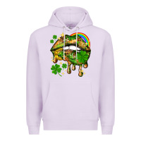 Lilac St. Patrick's Day lips Premium Hoodie - HowdyJamesFarm