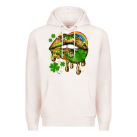 Pale Pink St. Patrick's Day lips Premium Hoodie - HowdyJamesFarm