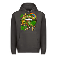 Smoke St. Patrick's Day lips Premium Hoodie - HowdyJamesFarm