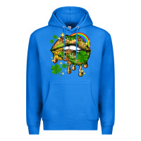 True Royal St. Patrick's Day lips Premium Hoodie - HowdyJamesFarm