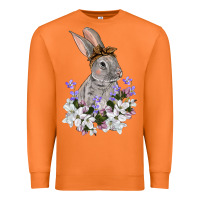 Carrot Easter Day Flowers bunny Premium Sweatshirt - OliviaCreatesArt