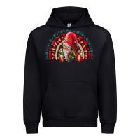 Black Christmas Gnome Urban Hoodie - CowhideDigitalArt