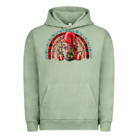 Pigment Oil Green Christmas Gnome Urban Hoodie - CowhideDigitalArt