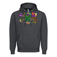 Smoke cma mardi gras cowgirl Zipper Hoodie - CowGirlArtShop