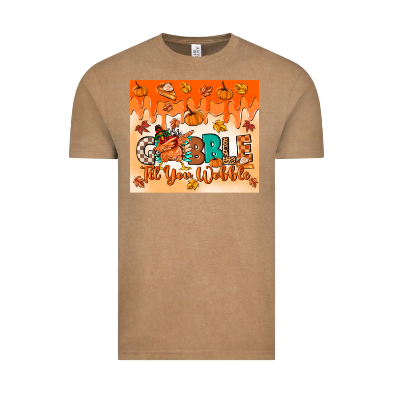 Gobble Til You Wobble Tumbler Vintage Tee by MaliasSmallBusiness | Teevron