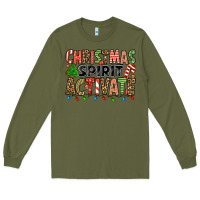 Army Green christmas spirit activate Long Sleeve Tee - Jasminsmagicworld