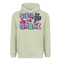 Matcha Easter Day Saved by his grace Heavyweight Hoodie - OliviaCreatesArt