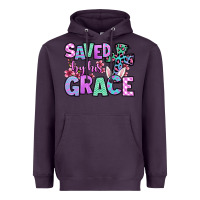 Plum Easter Day Saved by his grace Heavyweight Hoodie - OliviaCreatesArt