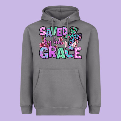 Easter Day Saved By His Grace Heavyweight Hoodie Designed By Oliviacreatesart