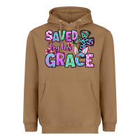 Toasted Coconut Easter Day Saved by his grace Heavyweight Hoodie - OliviaCreatesArt