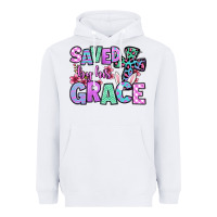 White Easter Day Saved by his grace Heavyweight Hoodie - OliviaCreatesArt