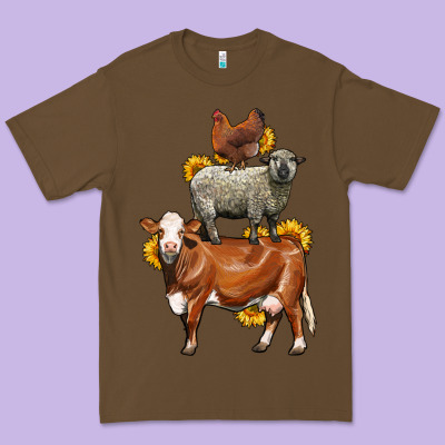 Farm Animals Stack Premium Tee Designed By Lillyallendesigns