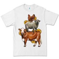 White farm animals stack Premium Tee - LillyAllenDesigns