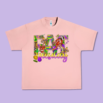 Mardi Gras Fat Tuesday Urban Heavy Tee Designed By Bundleandbundleshop
