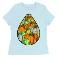 Baby Blue Fall Teardrop Ladies Tee - LillyAllenDesigns