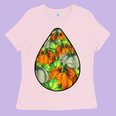 Fall Teardrop Ladies Tee Designed By Lillyallendesigns