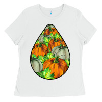 White Fall Teardrop Ladies Tee - LillyAllenDesigns
