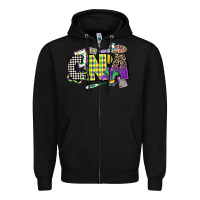 Black cna mardi gras certified nursing assistant Zipper Hoodie - CowGirlArtShop