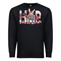 Black Easter Day Hop bunny Premium Sweatshirt - OliviaCreatesArt