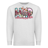 Oatmeal Heather Easter Day Hop bunny Premium Sweatshirt - OliviaCreatesArt