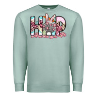 Seafoam Easter Day Hop bunny Premium Sweatshirt - OliviaCreatesArt