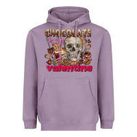 Lavender Skull chocolate is my Valentine Heavyweight Hoodie - FaDigitalArtStudio