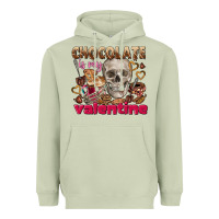Matcha Skull chocolate is my Valentine Heavyweight Hoodie - FaDigitalArtStudio