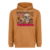Meerkat Skull chocolate is my Valentine Heavyweight Hoodie - FaDigitalArtStudio