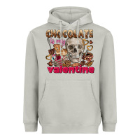 Moon Dust Skull chocolate is my Valentine Heavyweight Hoodie - FaDigitalArtStudio