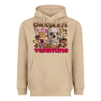 Mushroom Skull chocolate is my Valentine Heavyweight Hoodie - FaDigitalArtStudio