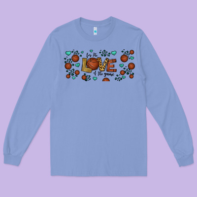 For The Love Of The Game Basketball Long Sleeve Tee Designed By Jasminsmagicworld