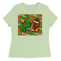 Matcha go american football leopard Ladies Tee - NancyCooperArtShop