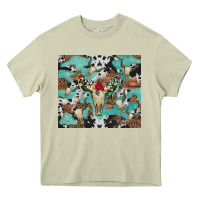 Mossy bull skull flowers cowhides and leopard Heavy Core Tee - Artiststas