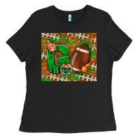 Black go american football leopard Ladies Tee - NancyCooperArtShop