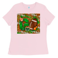 Bubblegum Pink go american football leopard Ladies Tee - NancyCooperArtShop